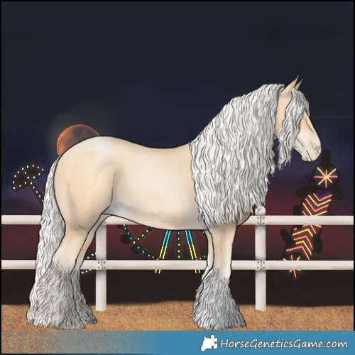 Horse Color:Silver Buckskin Pearl Tobiano 
