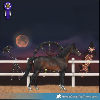 Horse Color:Brown Varnish Rabicano 