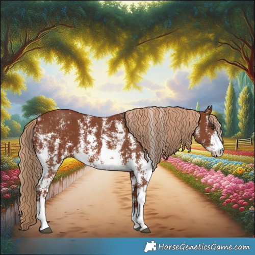 Horse Color:Chestnut Sabino