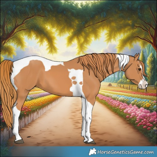 Horse Color:Chestnut Splash Tobiano
