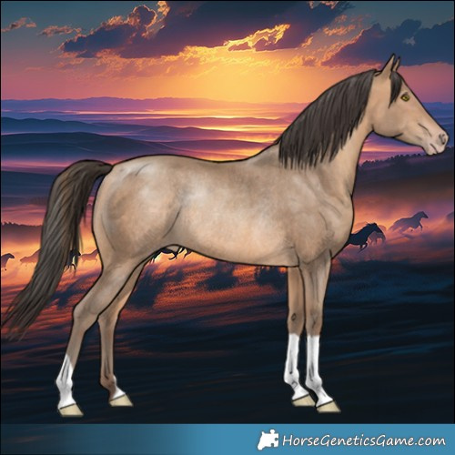Horse Color:Amber Champagne Rabicano 