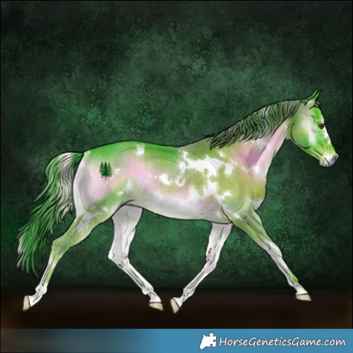 Horse Color:Watercolor White Spotted Liver Red Onyx Rabicano Brindle