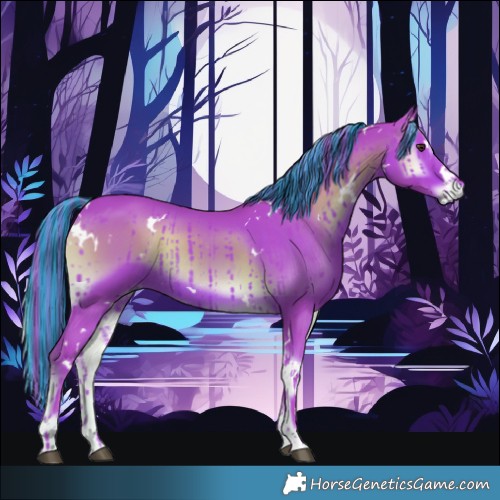 Horse Color:Painted Watercolor White Spotted Liver Red Onyx Rabicano 