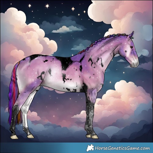 Horse Color:Void Painted Watercolor White Spotted Liver Red Onyx Tobiano