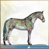Horse Color:Void Nacre Plaid White Spotted Liver Red Onyx Tobiano