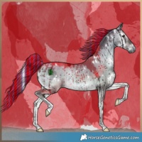 Horse Color:Painted White Spotted Brown Ice Onyx Tobiano Rabicano Brindle