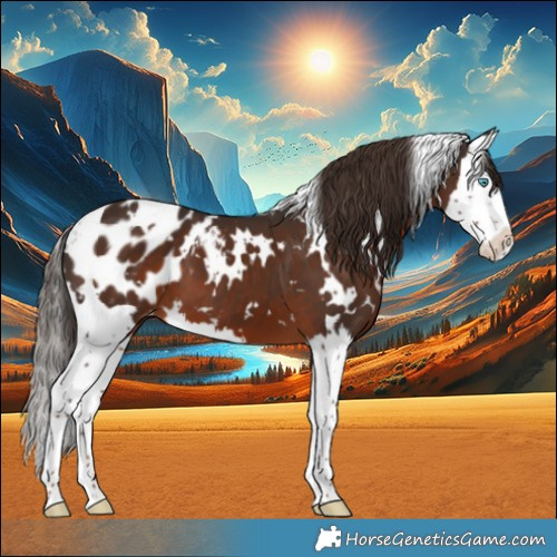 Horse Color:White Spotted Liver Chestnut Splash Appaloosa 