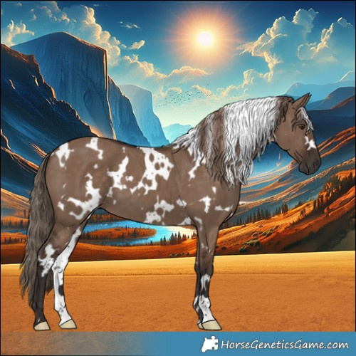 Horse Color:White Spotted Liver Red Dun 