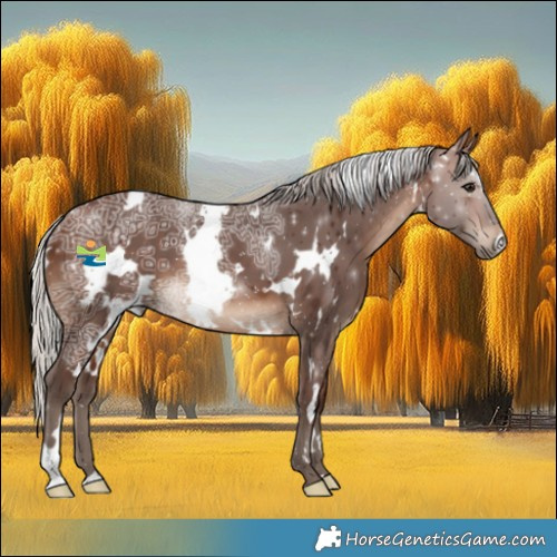 Horse Color:White Spotted Silver Brown Ice