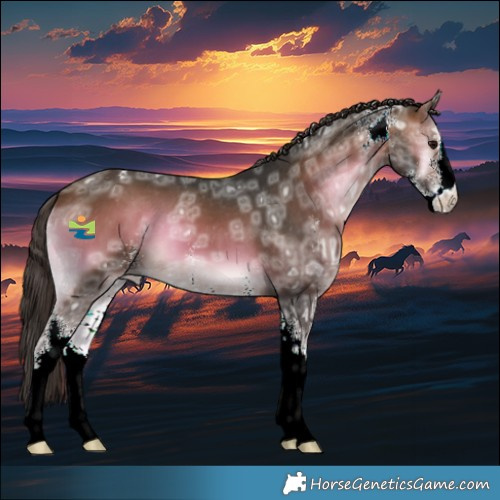 Horse Color:Brown Ice Onyx Sabino Appaloosa 