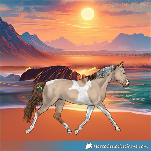 Horse Color:Red Dun Tobiano 