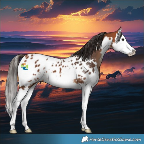 Horse Color:White Spotted Bay Splash Near Leopard 