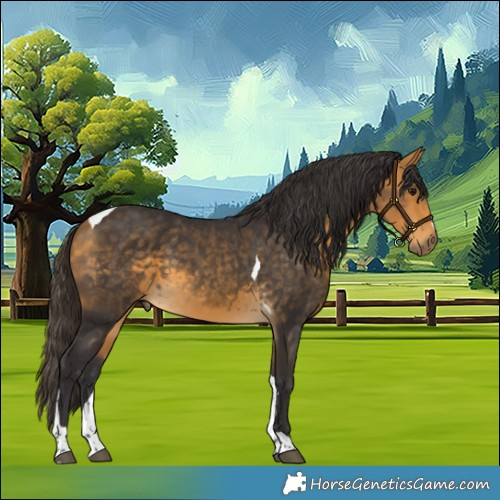 Horse Color:Buckskin Tobiano 