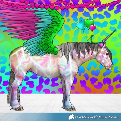 Horse Color:White Spotted Bay Frame 