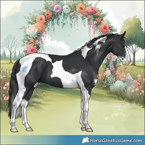 Horse Color:Black Sabino Tobiano 