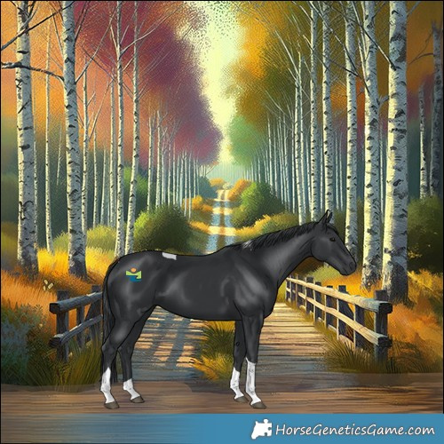 Horse Color:Black Tobiano 