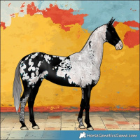 Horse Color:White Spotted Bay Roan Splash Blanket Rabicano 
