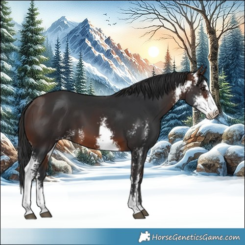 Horse Color:Brown Sabino