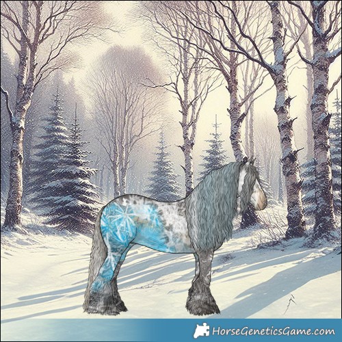 Horse Color:White Spotted Silver Smoky Black Ice 