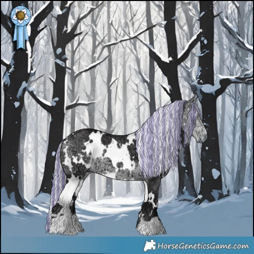 Horse Color:Painted White Spotted Silver Buckskin Chinchilla Ice 
