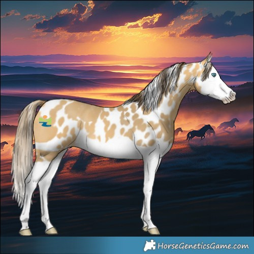 Horse Color:Amber Cream Champagne Splash Skewed Appaloosa 