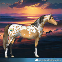 Horse Color:Buckskin Skewed Appaloosa 