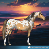 Horse Color:Buckskin Skewed Appaloosa