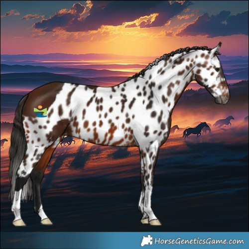 Horse Color:Gray Bay Skewed Appaloosa 