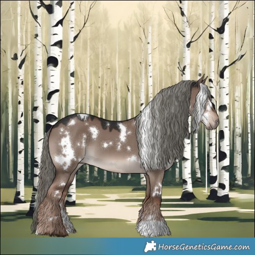 Horse Color:White Spotted Liver Red Dun Mushroom 