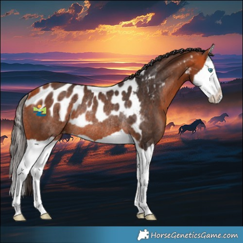 Horse Color:Bay Splash Skewed Appaloosa Rabicano 
