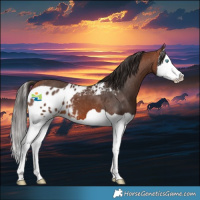 Horse Color:Bay Splash Skewed LP Spotted 