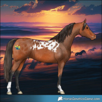 Horse Color:Bay Skewed Appaloosa