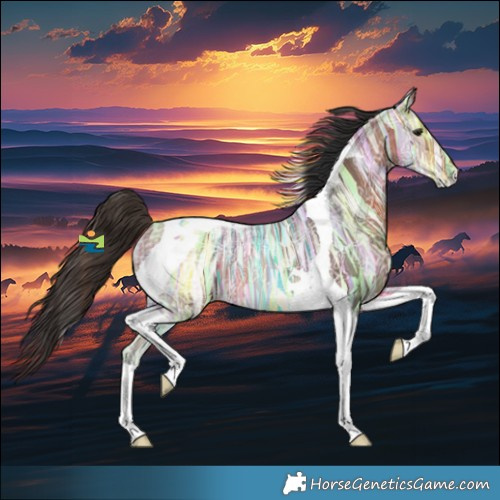 Horse Color:Bay Ice Tobiano 