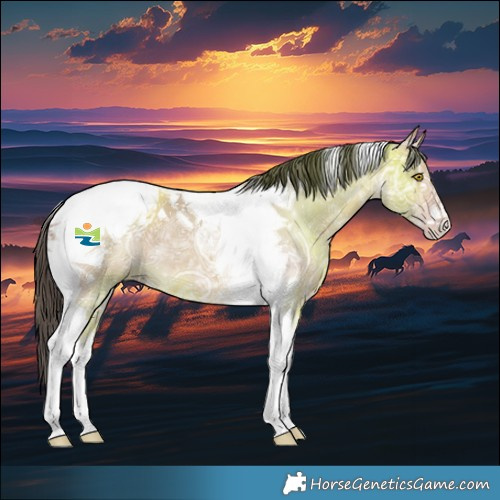 Horse Color:Amber Champagne Ice Tobiano 