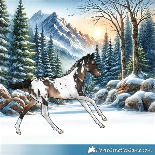 Horse Color:Gray White Spotted Brown Tobiano Rabicano