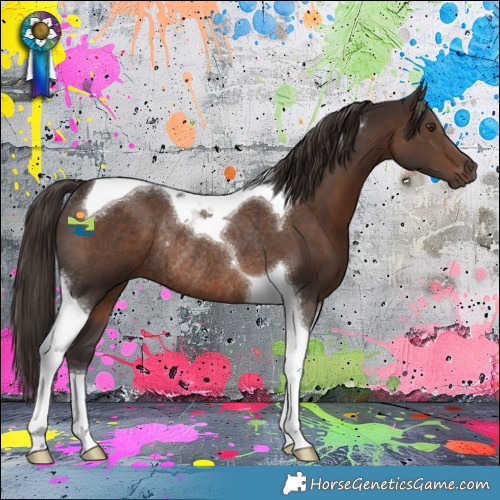 Horse Color:Liver Chestnut Tobiano Rabicano 