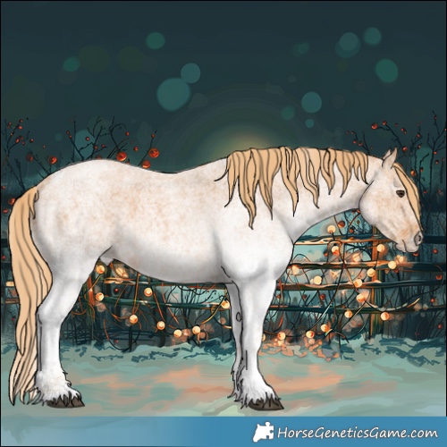 Horse Color:White Spotted Red Roan