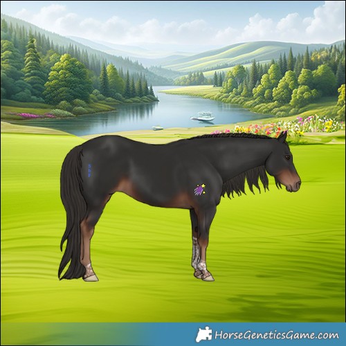 Horse Color:Liver Chestnut Tobiano 