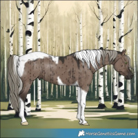 Horse Color:Liver Red Dun Mushroom Tobiano Brindle 