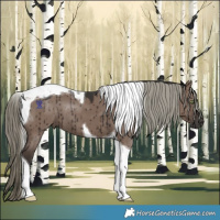 Horse Color:Liver Red Dun Mushroom Tobiano Brindle 
