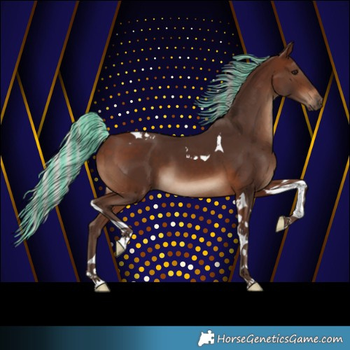 Horse Color:Painted Silver Brown Tobiano 