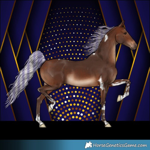 Horse Color:Painted Silver Brown Tobiano 