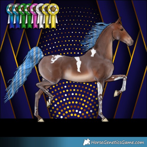 Horse Color:Painted Silver Brown Tobiano 