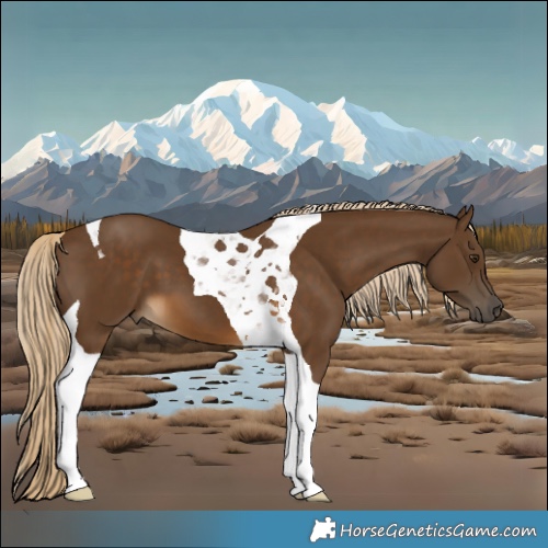 Horse Color:Chocolate Palomino Tobiano 