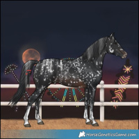 Horse Color:Powder White Brown Snowflake Varnish 