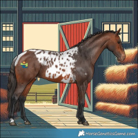 Horse Color:Bay Skewed LP Spotted