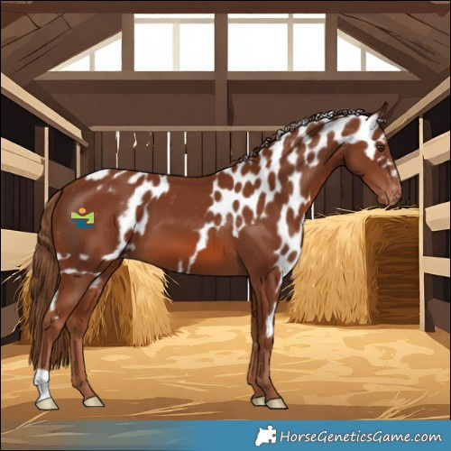 Horse Color:Chestnut Skewed LP Spotted 