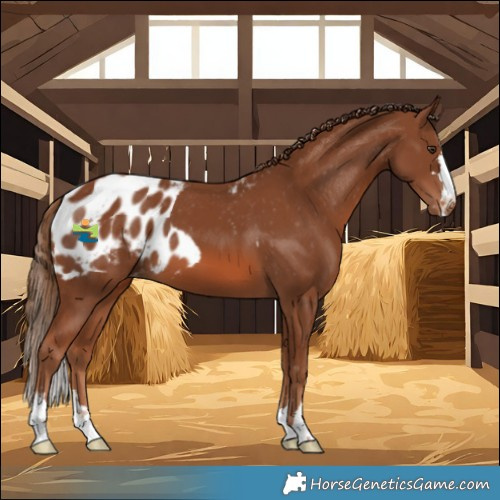 Horse Color:Chestnut Skewed LP Spotted 