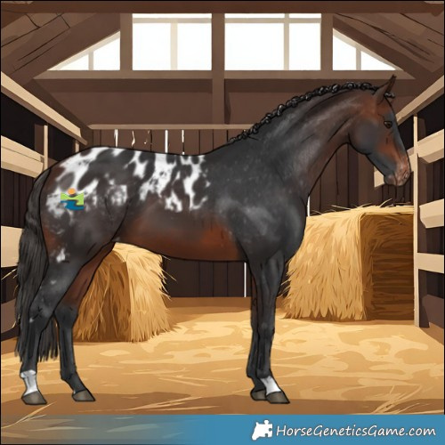 Horse Color:Bay Skewed LP Spotted 
