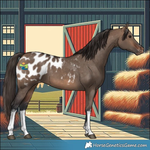 Horse Color:White Spotted Brown Dun Blanket 